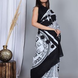 JAIPURI PRINT Pure Cotton Block Print Saree image 3