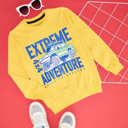 Pantaloons Junior Boys Typography Printed Pure Cotton Sweatshirt-picture-35