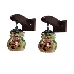 Somil Premium Designer Glass Wall / Night Lamp Elegant & Stylish Dcor Accent for Modern Interiors, Color- MultiColor- Size:- 20 X 25 X 25 CM-image-58