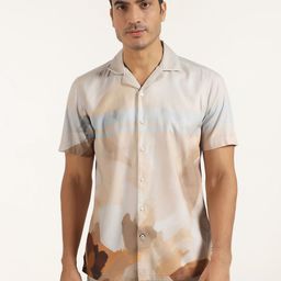 Blackberrys Relaxed Abstract Printed Casual Shirt-image-18