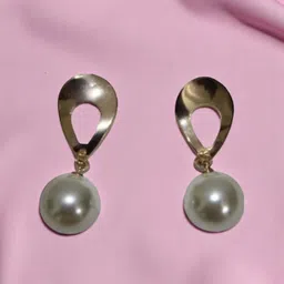 Jolly Faces Pearls Beaded Contemporary Shaped Drop Earrings-image-70