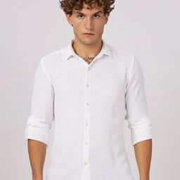 THE BEETEL HOUSE Men Textured Regular Slim Fit Casual Shirt-picture-17