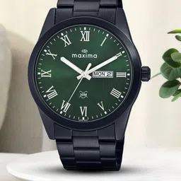 maxima Men Brass Dial & Stainless Steel Bracelet Style Straps Analogue Watch 71583CMGB-image-50