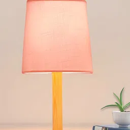 Decorcity Pink & Brown Frustum Shaped Table Lamp-image-39