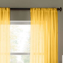 Dekor World Multicoloured Set of 2 Sheer Window Curtain image 2