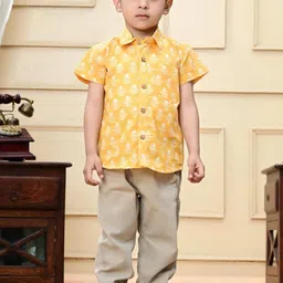 DMP EXPORT Boys Classic Floral Printed Shirt-picture-19