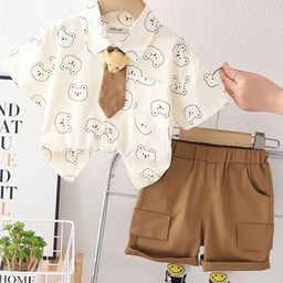 INCLUD Boys Printed Shirt with Shorts-image-28