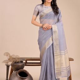 Astita Woven Design Zari Organza Saree With Blouse Piece-58