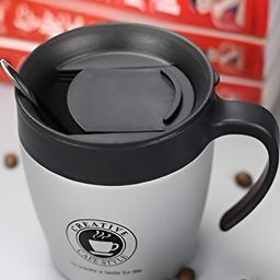 We3 Grey Printed Stainless Steel Matte Mugs Set of Cups and Mugs image 4