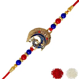 MEIRA JEWELLERY 3-Pcs Rakhi With Roli Chawal & Greeting Card-image-93