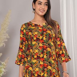 Aaheli Tropical Print Tropical Top-image-53