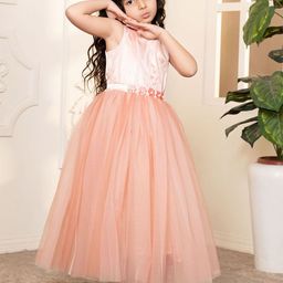 Toy Balloon kids Net Fit & Flare Maxi Dress-54