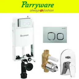 Half Frame Concealed Cistern, with divater body upper part set of 1 pic 335 Dual Flush Tank-image-48