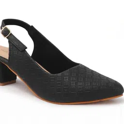 Smart & Sleek Women Textured Block Heels-picture-44