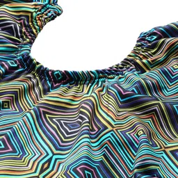 Aarika Plus Size Abstract Printed Swim Suit With Cap image 5