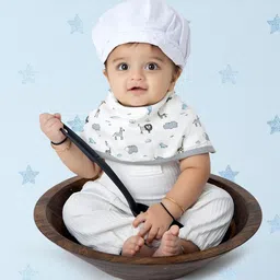 MUSH Infant Pack Of 2 Printed Bamboo Bibs-52