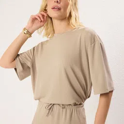 Trendyol Women Extended Sleeves Pockets T-shirt-image-56