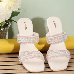 Anouk Embellished Ethnic Block Sandals-62