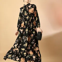 Jash Creation Printed Fit & Flare Maxi Dress-image-95