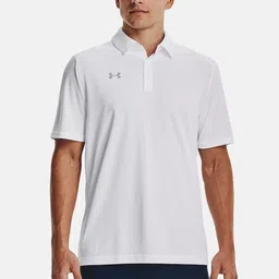 UNDER ARMOUR Mesh Inserts Rapid-Dry Relaxed Fit Team Tech Golf Polo T-Shirt-picture-48