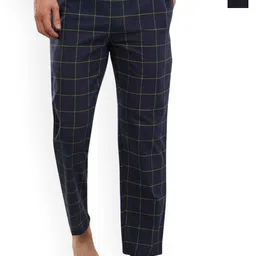 PB & J Pack Of 2 Checked Cotton Straight Lounge Pants-image-36