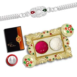 DeoDap Multi Pooja Thali Rakhi Gift Set-image-67