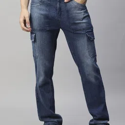 PRONK Men Mildly Distressed Light Fade Jeans-image-76