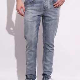 Being Human Men Classic Slim Fit Light Fade Stretchable Jeans-image-81
