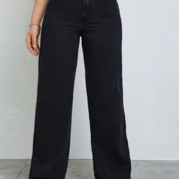 NU CLOTHS Women Comfort Wide Leg High-Rise Stretchable Jeans-picture-42