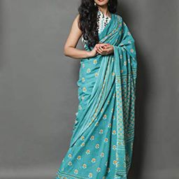 clothonus Ethnic Motifs Pure Cotton Block Print Saree-image-52