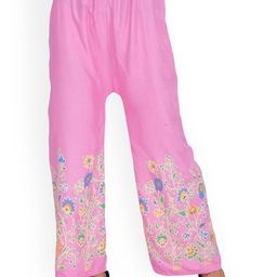 SRISARAS Women Floral Printed Mid-Rise Relaxed Fit Trousers-image-46