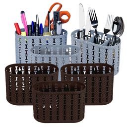 Kuber Industries Grey Pack of 6 Self Design Stationery Organizer With 3 Compartments-17