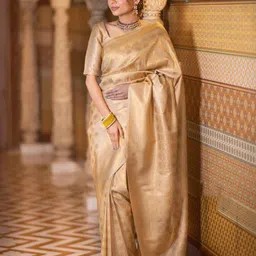 Mitera Woven Design Zari Pure Silk Kanjeevaram Saree-13