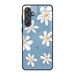QRIOH Floral Printed Samsung Galaxy M55 5G Glass Back Case-image-13