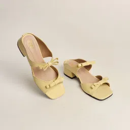 Street Style Store Women PU Block with Bows-54