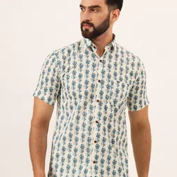 MILLENNIAL MEN Men Comfort Sheer Printed Casual Shirt-image-60