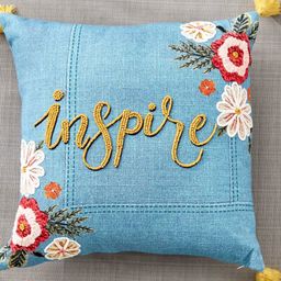 Home CentreBlue & Yellow Pre-Filled Square Embellished Cushions-38
