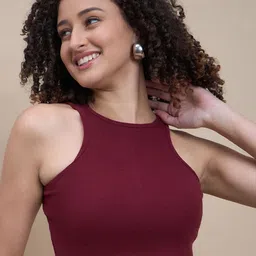 R.Code by The Roadster Life Co. Women Ribbed Sleeveless Tank Crop Top-image-67