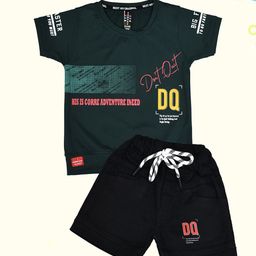 SHAKTI CREATION Boys Printed Pure Cotton T-shirt With Shorts-87