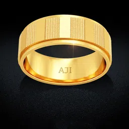 Joyalukkas Opulent Stripe Texture Gold Womens Ring-image-57
