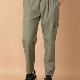 V-Mart Men Solid Cargos Trousers-image-7