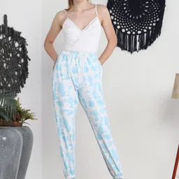 LERIYA FASHION Women Blue Lycra Solid Regular Trousers-picture-28