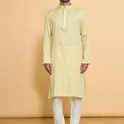 Arihant Rai Sinha Men Ethnic Motifs Embroidered Regular Thread Work Kurta with Churidar-picture-15
