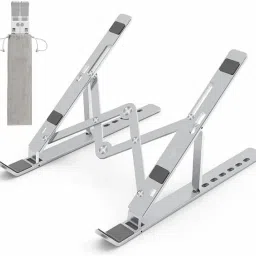 Eewe Adjustable Aluminum Laptop Stand for MacBook, PC, iPad, & Tablets Adjustable Eye-Level Height Aluminium Desk Stand Laptop Stand with Adjustable Height Compatible with Universal Laptops-18