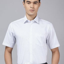 Van Heusen Custom Fit Micro Ditsy Printed Pure Cotton Formal Shirt-picture-33