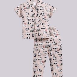 NAUTI KIDZ Boys Cotton Printed Half Sleeves Night suit-image-2