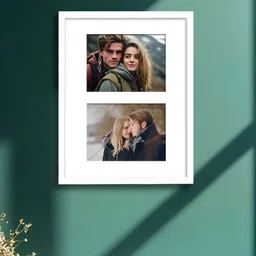 Art Street White 2 Openings Wooden Wall Photo Frame-image-70