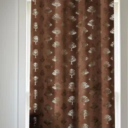 IVAZA Unisex Coffee Brown Curtains and Sheers-image-4