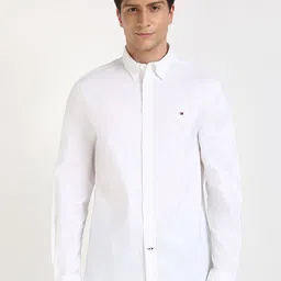 Tommy Hilfiger Men Button-Down Collar Solid Cotton Casual Shirt-picture-16