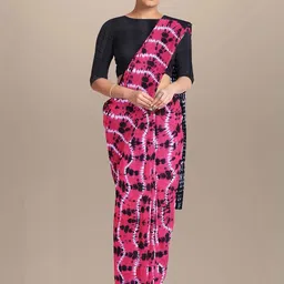 Dastkar Tie and Dye Pure Cotton Block Print Saree-picture-9